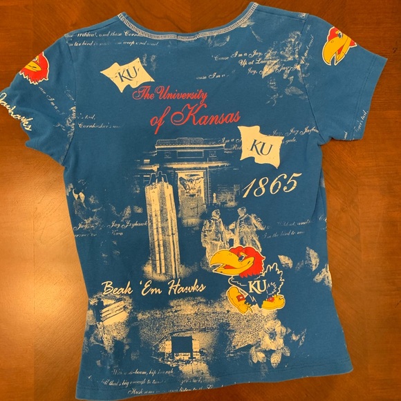 Blue KU Jayhawks Graphic T-Shirt - Picture 4 of 4